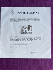 ITALIA 1989  FOGLIETTO CHARLIE CHAPLIN  COME DA FOTO N° 3761