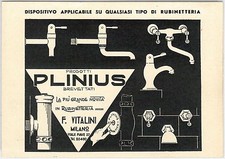 53181  - CARTOLINA d'Epoca PUBBLICITARIA - MILANO - RUBINETTI PLINIUS