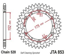 JT SPROCKETS Corona a piastra