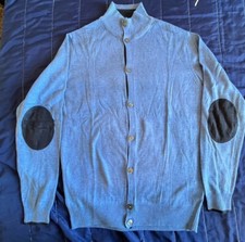 Maglione,Cardigan  Con Bottoni-Uomo-Ragazzo-taglia XL-Cotton&Silk-Azzurro -NUOVO