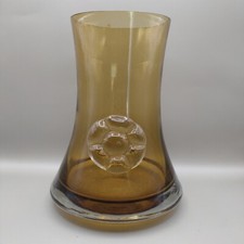 Vaso vintage MCM in vetro artistico soffiato a mano non marcato grande 20 cm 1,24 kg ottime condizioni
