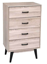 Cassettiera 4 Cassetti SETTIMINO Design Moderno Mobile Legno ROVERE 99*60*40 cm