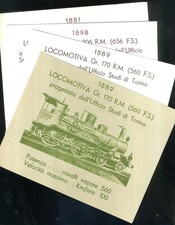 TRENI - 4 SCHEDE DI LOCOMOTIVE