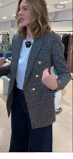 Blazer doppiopetto Zara grigio