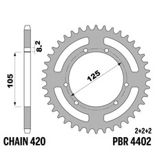 RIEJU MRT 50 2009-2022 corona PBR passo 420 52 Denti Ferro