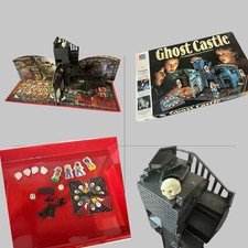 VINTAGE Castello Fantasma Gioco da Tavolo MB Famiglia Halloween Casa Infestata 1985