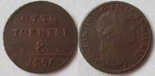 Moneta rame 8 Tornesi Italia
