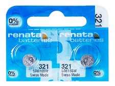 2 x Renata 321 Pila Batteria Orologio Mercury Free Silver Oxide SR616SW 1.55V