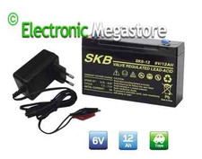 Batteria piombo 12ah con - 6v,