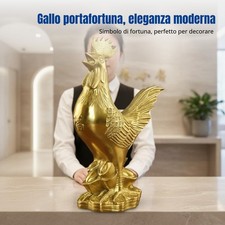 Scultura gallo ottone, gallina
