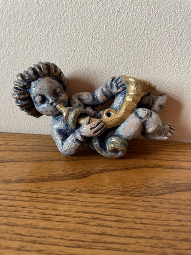 Raro angelo putto - angelo, invetriato