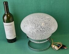 LAMPADA DA TAVOLO ABAT-JOUR VINTAGE DESIGN 1970 CROMATA VETRO DI MURANO. AP24