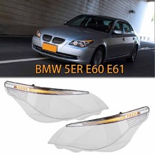 2x Vetro Faro Sinistro Destro Xenon Alogeno per BMW Serie 5 E60 E61 08-10 LCI Sat