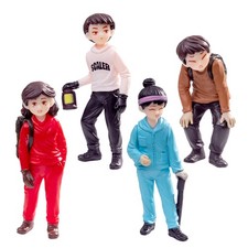  4 Pcs Miniatura Di Statuina