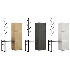 Mobile Ingresso Appendiabiti HELLO con Ripiano, 6 Ganci e 3 Ante