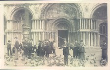 ad407 cartolina venezia citta' piccioni