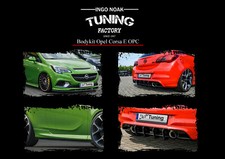 Bodykit con Spoiler Anteriore Diffusore Posteriore Soglia in ABS per OPEL CORSA E OPC