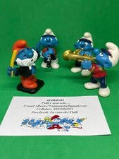 PUFFI SMURFS PUFFO SMURF BANDA TROMBA FLAUTO CORNO FRANCESE GRANDE PUFFO