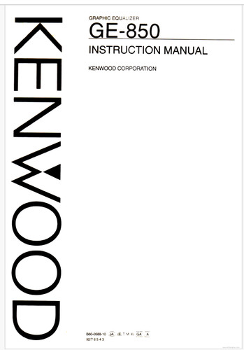 Kenwood 850 equalizzatore - kenwood, ge-850