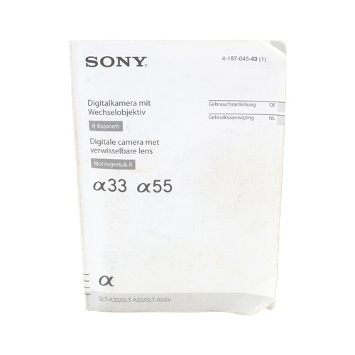 Manuale istruzioni sony a33 - manuale,