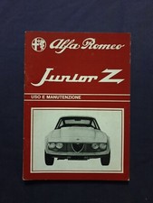 Alfa Romeo Junior Z Libretto USO e MANUTENZIONE ORIGINALE DELL'EPOCA