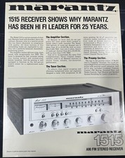 Marantz 1515 Ricevitore Brochure Audio Originale - NON COPIA