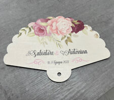 VENTAGLI VENTAGLIO MATRIMONIO LEGNO PERSONALIZZATO SPOSI WEDDING BAG