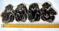 Adesivo Vespa Vintage anni '80 scimmie non vedo non sento non parlo