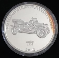 BERLIET - ARGENTO FONDO SPECCHIO - FDC/UNC/BU - 10 FRANCS CONGO 2003 - PROOF 