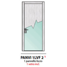 PORTA BATTENTE PANVI 1LVF 2  GAROFOLI COLLEZIONE Poema 50  MOD. VETRATI