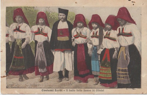 Costumi sardi ballo delle - ballo,