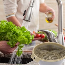  2 Pcs Cestello Scolapasta Doppio Strato Cesto Per Il Lavaggio Della Frutta