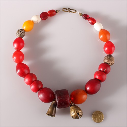 12390 collana con - collana, antico
