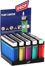 STOCK 50 PEZZI ACCENDINI COLORATI ACCENDINO CON FIAMMA REGOLABILE