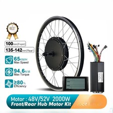 Bici Elettrica MTB 48V 52V 2000W Brushless Gearless Mozzo Anteriore Posteriore Motore Ruota