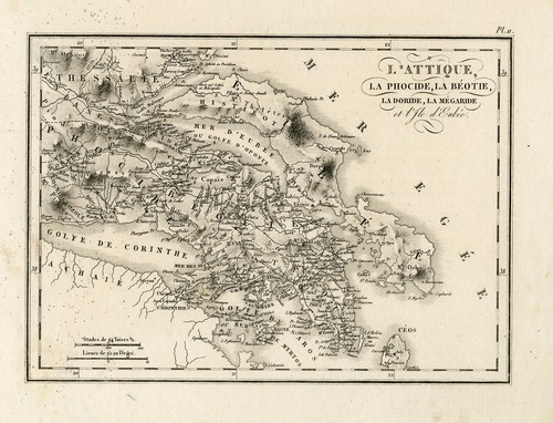 Mappa antica regioni focide - mappa,