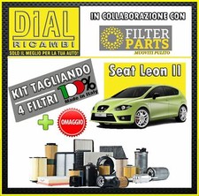 Kit Tagliando 4 Filtri SEAT LEON 1.9 TDI BKC BLS 77 KW 105 HP + OMAGGIO