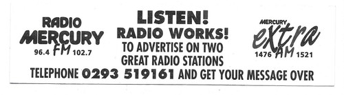 Qsl sticker radio - sticker, mercury