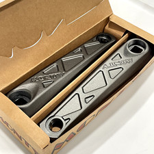 NOS Monty Trial Set pedivelle bici bracci nero nuovo BMX 140mm