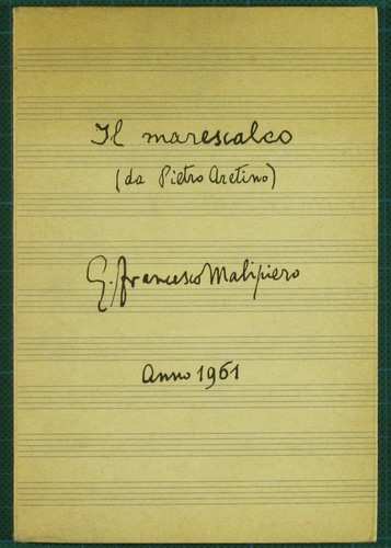 Malipiero francesco marescalco - malipiero,