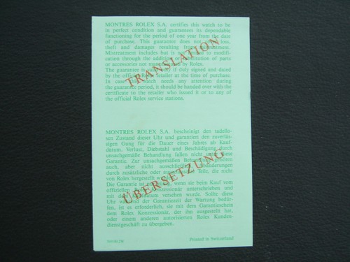 Carta traduzione rolex - carta,
