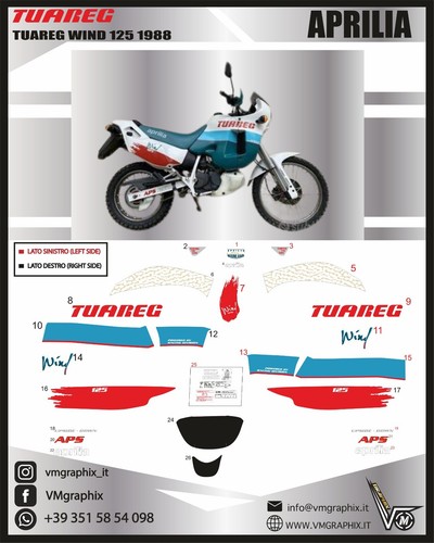 Adesivi aprilia tuareg wind - adesivi,