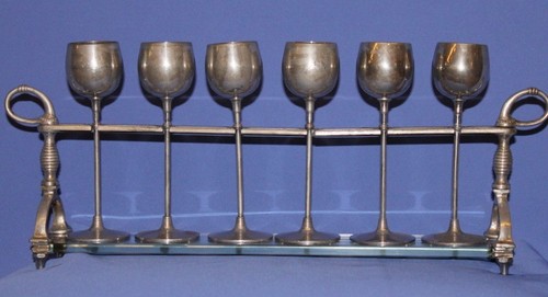 Antico set calici metallo - antico,