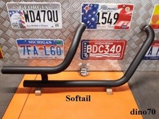 Harley Davidson collettori di scarico neri originali per Softail De Luxe Cross B