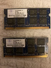 2 x 1GB = 2 GB - 2rx8 ddr2 pc2-5300s PC NOTEBOOK RAM Memory 204 pin