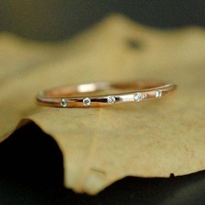 Anello con 5 diamanti Anello