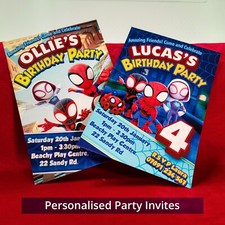 Spidey & Friends Inviti Festa