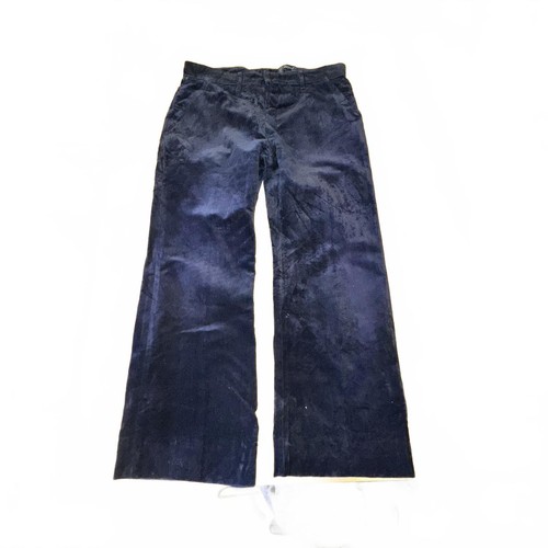 Pantalone velluto blu navy