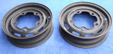 Cerchi in acciaio originali VW mai montati NOS Dickholmer Maggiolino 4x15 dal 12/66