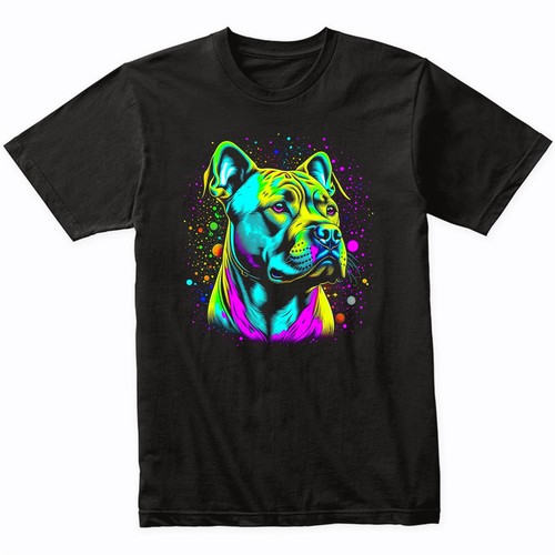 Pit bull terrier psychedelic - terrier,